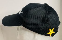 Hardee’s Logo Star Black Cap Mesh Adjustable Hook and Loop Employee Aram... - £11.90 GBP