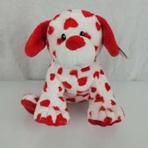 TY Pluffies Harts Dog #32132 New Valentines Day Red White 2010 - £26.76 GBP