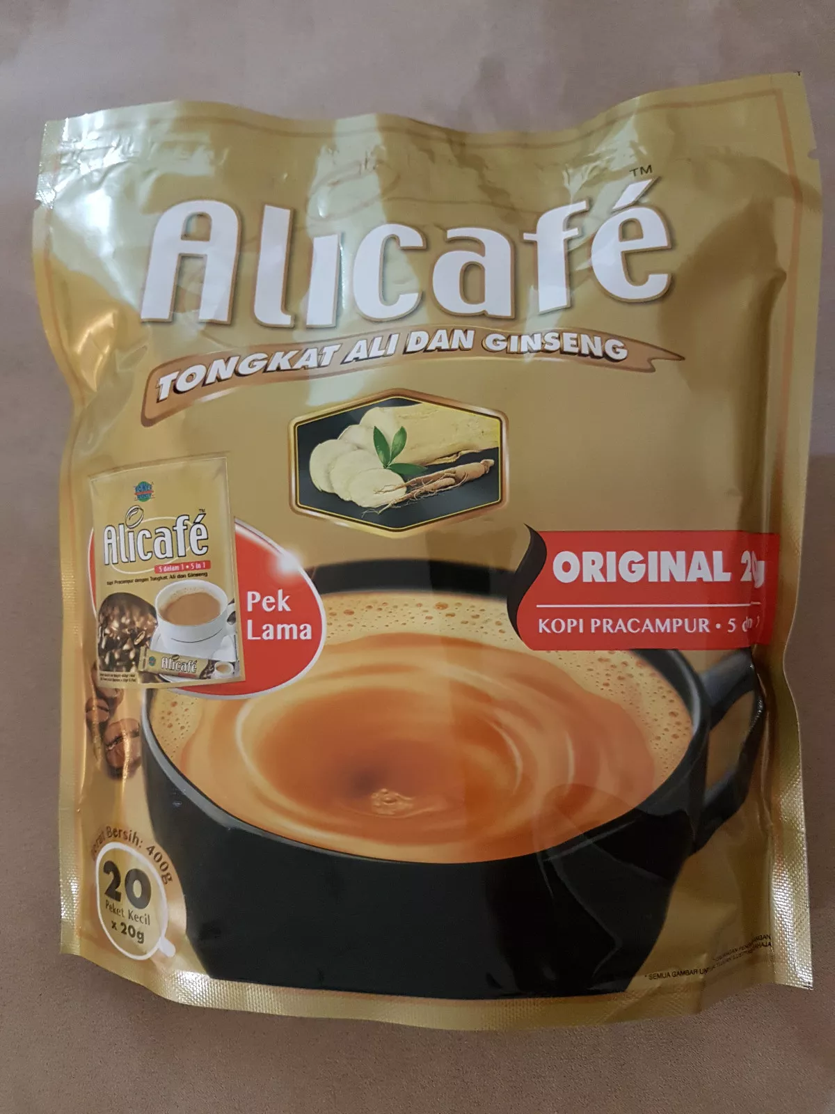 Alicafe Coffee 100 Sachets 20g 5 In 1 , 5 Packs Dhl Express - £69.37 GBP