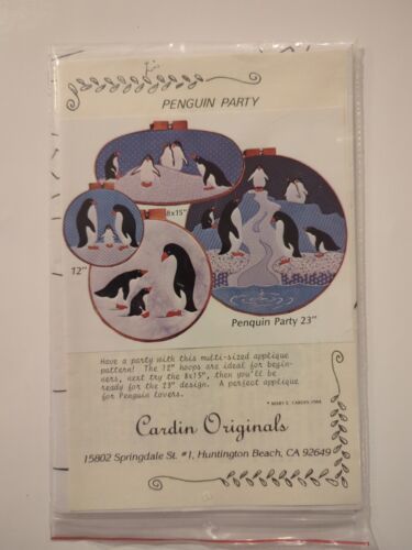 PENGUIN PARTY Cardin Originals Applique Pattern Vintage 1984 [Mary E Cardin] UC - £6.77 GBP