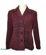 Liz Baker Multi Color Tweed Four Button Blazer Ladies Size 8 - $214.77 MXN