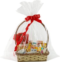 Easter Extra Large Cellophane Bags 35x47 Inch Big Clear Basket Bags 10PC... - £27.72 GBP