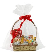 Easter Extra Large Cellophane Bags 35x47 Inch Big Clear Basket Bags 10PC... - $35.09