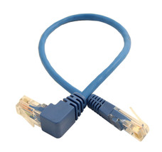 1Ft Cat5E Angled Ethernet Rj45 Patch Cable Non-Booted Blue - $12.99