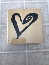 Brushed Heart Rubber Stamp by Anitas Marge Stamp - $11.88