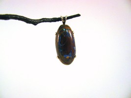 Streaky Boulder Opal 12.63 ct Pendant Sterling Silver RKS556 - $30.00