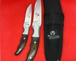 Whitetails Unlimited Browning Two Knives &amp; Double Sheath, hunting, hikin... - $193.01