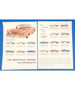 1958 Chevrolets Impala, Bel Air, Brookwood, Delray Corvette 2 Page PRINT... - $9.49