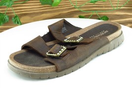 Skechers Sz 7 M Brown Slide Leather Women Sandals - £15.78 GBP