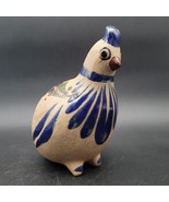 Vintage Hand Painted Tonala Mexican Folk Art Pottery Floral Quail Bird S... - $376.79 MXN