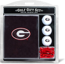 Georgia Bulldogs NCAA Regulation Size Golf Balls Tees Embroidered Towel Set - £25.03 GBP