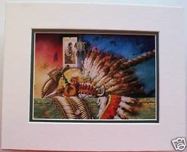Growing Up Brave by Lisa Danielle Native American Matted Print Fits 8x10... - $19.79
