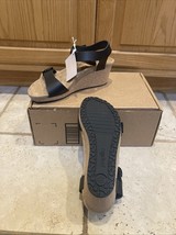 Birkenstock Papillio Womens Soley Sandal Size 39 8 Black Leather Cork We... - $98.75