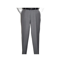 Mens Mantoni Flat Front Pants All  Wool Super 140's Classic Fit 46306-2 Gray image 8