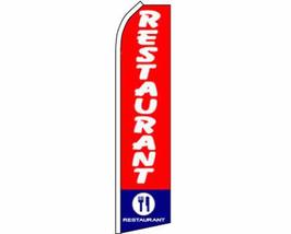 Restaurant Red/White/Blue Swooper Super Feather Advertising Flag - £19.57 GBP