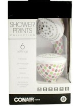 Conair Shower Head Fixed Mount and Handheld Set Polka Dot Design - £29.05 GBP