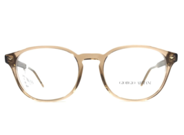 Giorgio Armani Eyeglasses Frames AR7259 6072 Transparent Brown Round 52-19-145 - £133.73 GBP