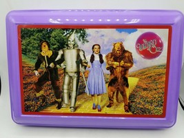 The Wizard of Oz Purple rectangular metal collectible tin container 14&quot; x 9&quot; - £15.54 GBP