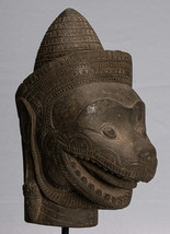 Antique Khmer Stone Koh Ker Style Yaksha Monkey Temple Guardian - 46cm / 18&quot; - £2,258.22 GBP