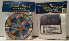 2 NEW Vintage 80-84 Trivial Pursuit Snack Party Pack 8 Plates 16 Napkins Sealed - £24.32 GBP