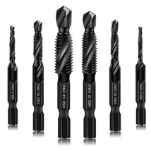 6 Packs Combination Drill &amp; Taps Bit Set, Screw Tapping In Sae Size 6-32Nc - $41.99