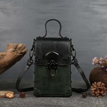 Retro Genuine Leather Ladies Bags New First Layer Cowhide Small Handbag Versatil - £89.89 GBP