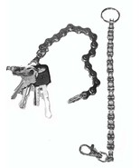 2 HEAVY DUTY chrome MOTORCYCLE BIKE CHAIN KEY RING HOLDER new silver lin... - $9.05 CAD