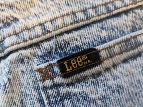 Vintage 1980 Lee Acid Wash Denim Jeans 33 X 30 Union Made Baumwolle USA Item image 3