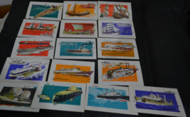 Very Rare Collection of 16 Vintage Postcards &quot;History of Shipbuilding &quot;1972 - $39.50