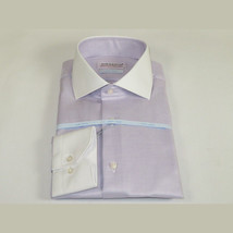 Mens 100% Italian Cotton Shirt High Quality Non Iron SORRENTO Turkey 4443 Lilac image 6