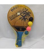 (2) Vintage Maui Beachball Wooden Paddles With Soft Ping Pong Balls - €18,76 EUR