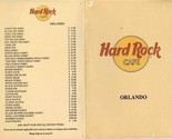  Hard Rock Café Orlando Menu  - £12.37 GBP