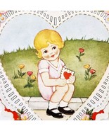 1920s-30s Valentines Day Card Die Cut Flower Floral Theme Antique Epheme... - $27.34 CAD