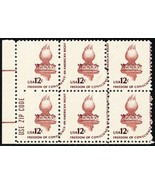 1594, Mint NH 12¢ Perf Shift Error Zip Block of Six Stamps - Stuart Katz - £59.95 GBP