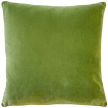 Castello Summer Green Velvet Throw Pillow 17x17, with Polyfill Insert - £31.93 GBP