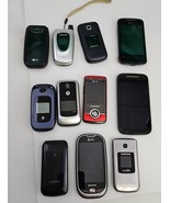 LOT OF 11 Good Condition Cell Phones Multiple Brands At&amp;T Verizon Cricket - €67,69 EUR
