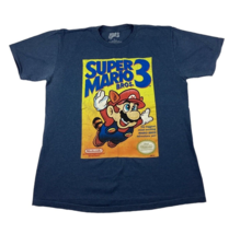 Super Mario Bros 3 T-shirt Large Blue Video Games Gaming Nintendo Short Sleeve - £11.84 GBP