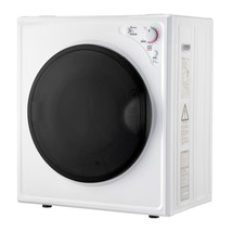 Home Knob Control Electric Dryer 2.6 Cu Ft Tumble Machine White Durable - $362.99