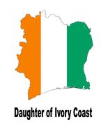 Daughter of Ivory Coast Cote d&#39;Ivoire Country Map Flag Poster High Quali... - £5.50 GBP+