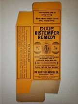 Vintage Dixie Distemper Remedy Advertising Medicine Box Dixie Stock Medi... - £5.45 GBP