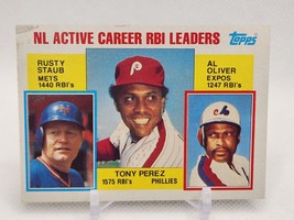 ⚾TONY PEREZ Rusty Staub Al Oliver 1984 Topps Mets Phillies Expos Baseball Card⚾ - £1.03 GBP