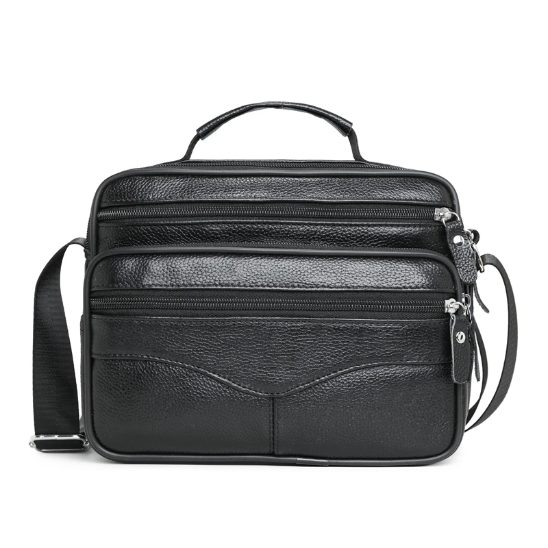 Men&#39;s Bag Genuine Leather Handbags Business Shoulder Bags Men Messenger Bags Sma - £26.22 GBP
