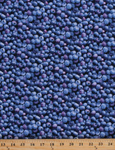 Cotton Berry Good Fruit Packed Blueberries Allover Fabric Print by Yd. D767.34 - £8.75 GBP