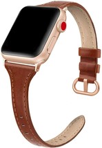 Leather Bands Compatible with Apple Watch 38mm 40mm Band Women, Slim Thi... - £10.96 GBP