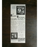 Vintage 1928 Eveready Radio Batteries Original Ad - £5.22 GBP