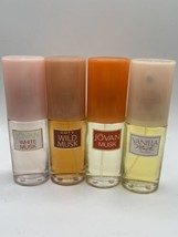 Vintage Coty Perfume Lot Vanilla Jovan Wild White Musk 1 Oz Bottles New! - £33.34 GBP