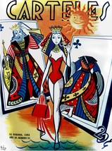 Wall Quality Decoration Poster.Room art.Queen of Poker in swimsuit.6740 - £12.74 GBP+