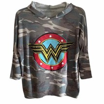 Lauren Moshi Camo Wonder Woman Graphic Hoodie - £43.96 GBP