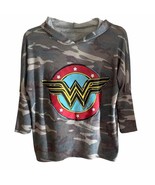 Lauren Moshi Camo Wonder Woman Graphic Hoodie - £44.11 GBP