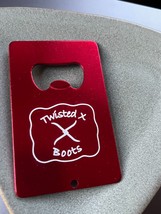 Red Aluminum TWISTED BOOTS Advertising Bottle Opener for Key Chain – 3 and 3/8th - £6.14 GBP